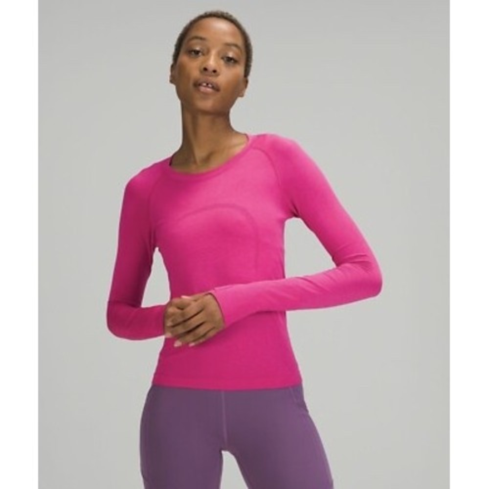 Lululemon Swiftly Tech Long Sleeve 2.0 Pink Magenta Running Shirt Size 6